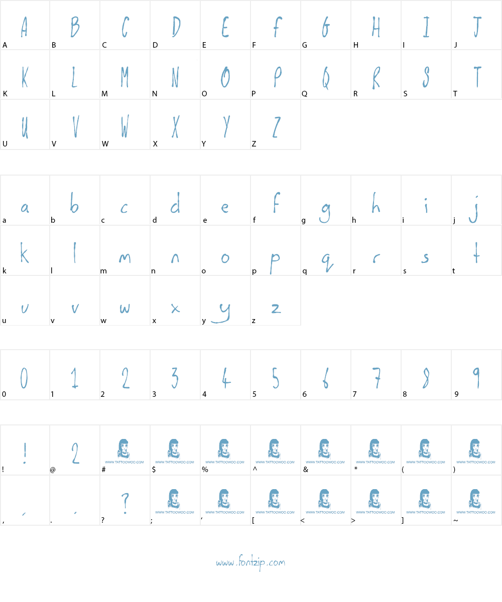 Shiny Pimple Font Character